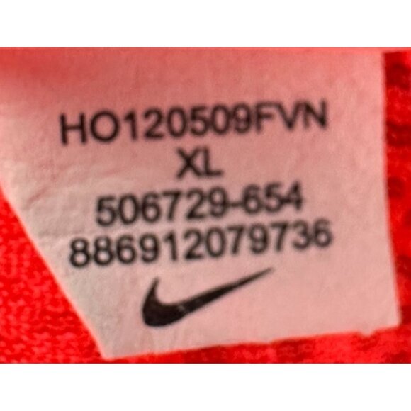 Nike Dri-Fit Shirt Men XL Mesh Performance Red Short Sleeve Running - Picture 5 of 11